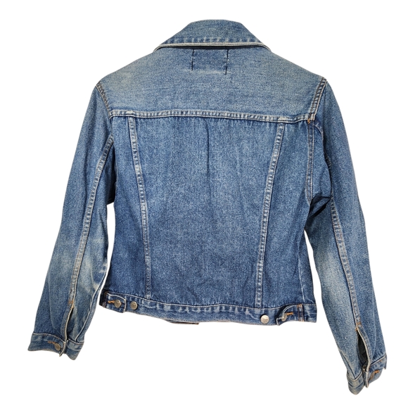 Star Blue Vintage 90s Denim Jacket Women's Size Medium Blue Jean Y2K - Picture 2 of 12